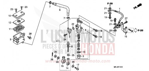 RR. BRAKE MASTER CYLINDER (CBR600RA) CBR600RAA de 2010
